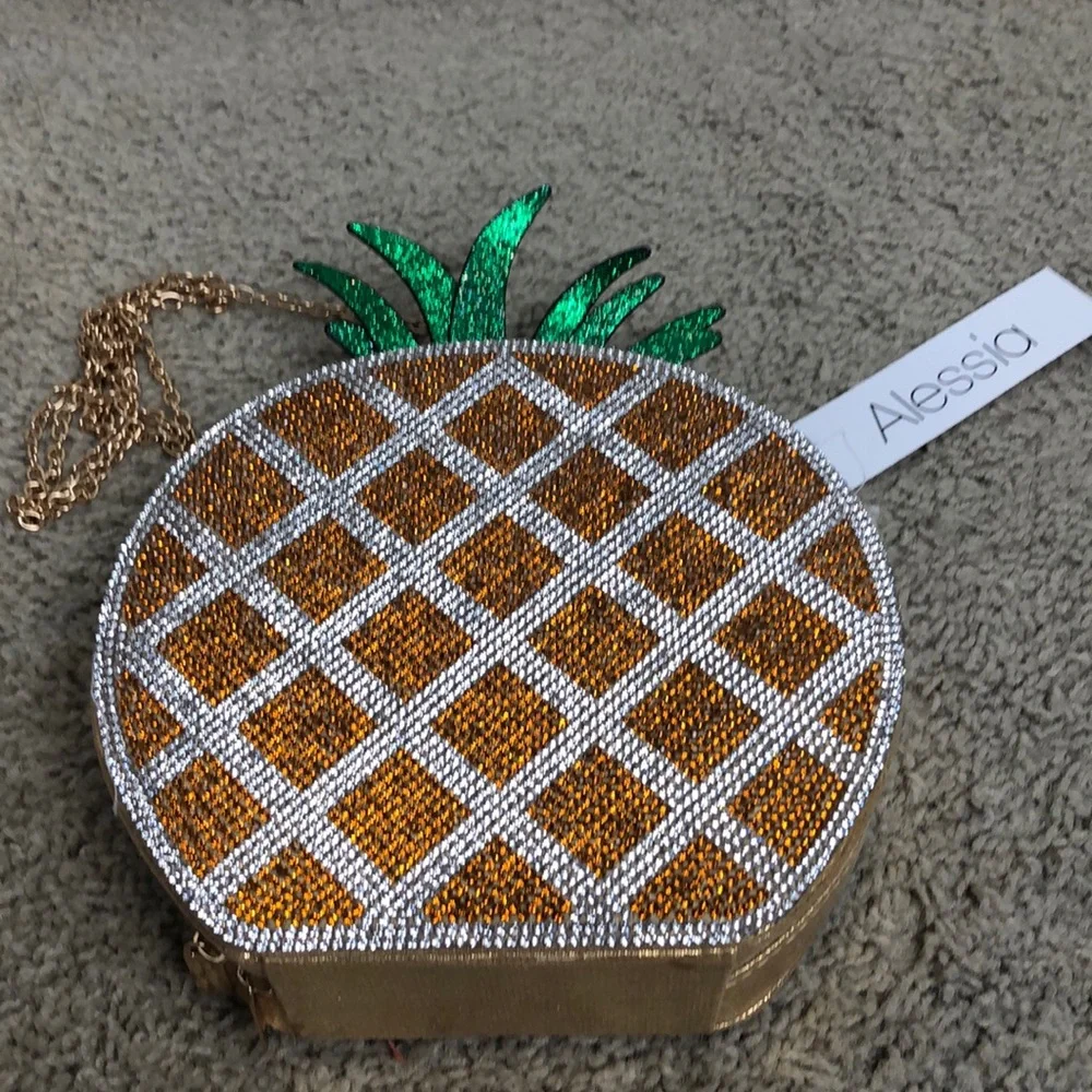 Alessia Pineapple Rhinestone Purse